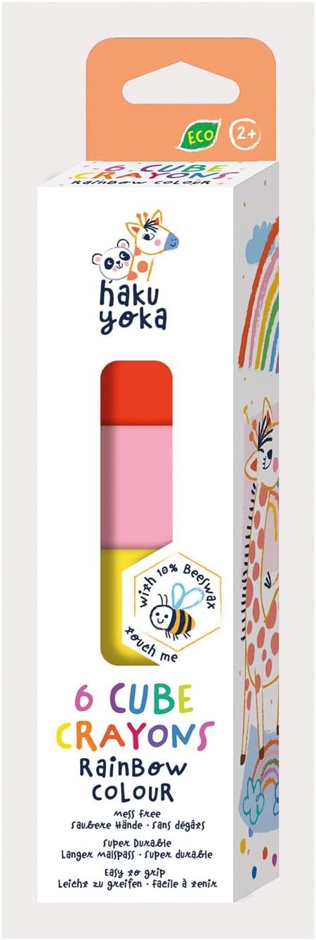 Cube Crayon 6-Piece, Rainbow