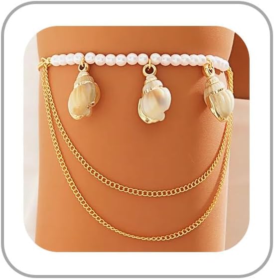 Arm Cuff for Women Tassel Upper Arm Cuff Adjustable Open Arms Bangle Bracelets Multi-Layered Chain Bikini Arms Jewelry Summer Beach Body Jewelry Y2K Accessories