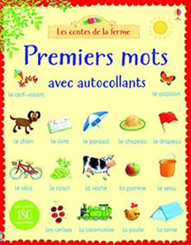 Paperback Premiers mots avec autocollants - Les contes de la ferme [French] Book