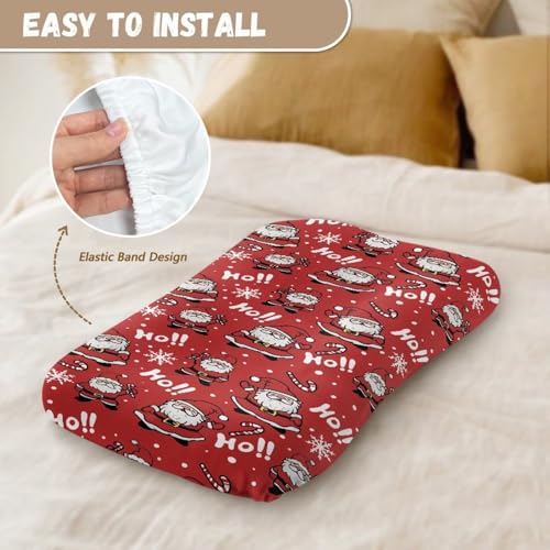 Image of ZOUTAIRONG Funny Santa Claus Bassinet Sheetsack Bassinet Sheets for Christmas Unisex Fitted Baby Bassinet Sheets Set for Standard Bassinets for Baby Boys or Girls