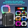 SUPNIU Portable Bluetooth Karaoke Speaker with 2 Wireless Mics, TV Direct Connection, LED Lights, 24H Playtime – Ideal for Home Parties #2