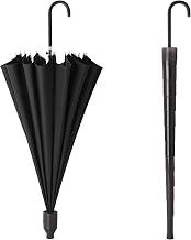 VERILADY Water Repellent Cover Umbrella, Long Umbrella, Jump Umbrella, Stays Dry, All Weather, One-Touch, Super Water Repellent, 16 Ribs, Sturdy, Windproof, Slide Cover, Lightweight, Large, Umbrella