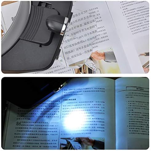 COVVY Headband Magnifier with 2 LED Light,Handsfree Headset Loupe Head Mounted Magnifying Glasses with 4 Detachable Lenses for Reading,Electronic Repair,Jewelry,Sewing,Crafts,Watch