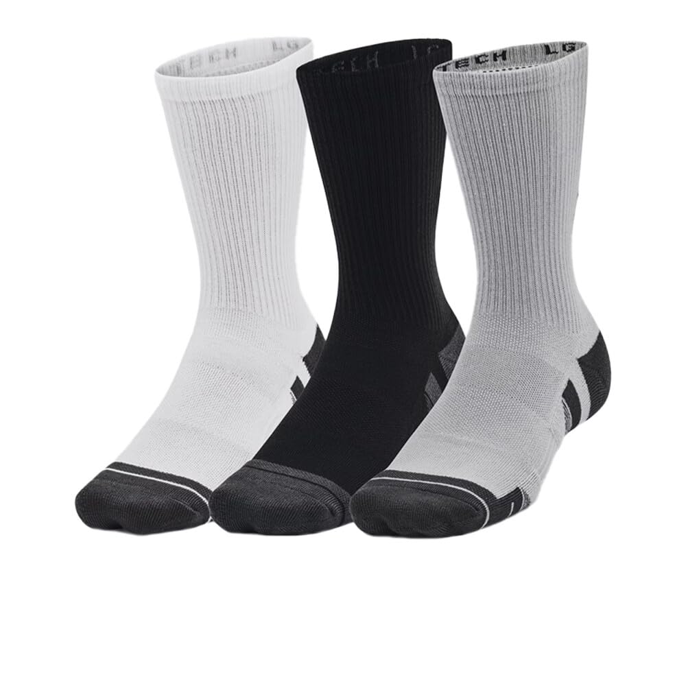 Under Armour Unisex Gris Football Socks Performance Tech (X3)