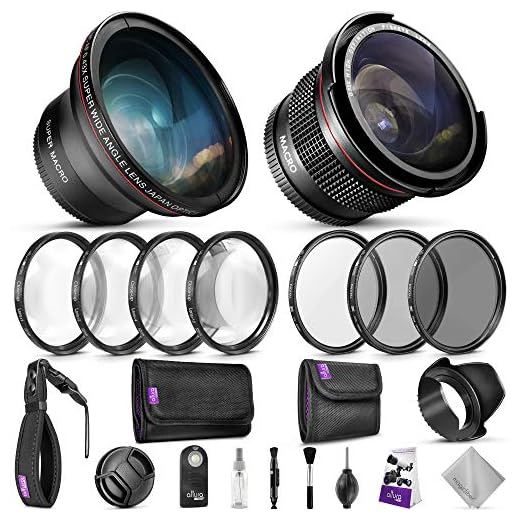 52MM Professional Accessory Kit for Nikon DSLR Bundle with Altura Photo Fisheye and Wide Angle Lenses