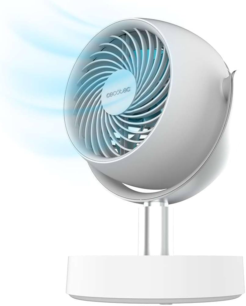 Ventilatore Da Tavolo Midea MDF24JRW – 28dB Silenzioso, Portata 18m, Oscillazione 120°+105°, 5 Velocità E Timer 15H Con Telecomando
