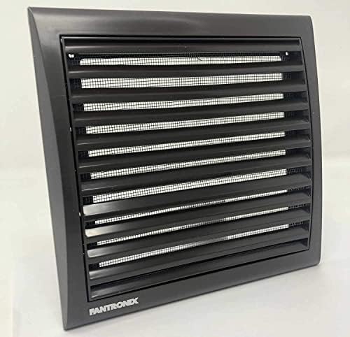 Black Air Vent Cover Large 193x188mm External Size Ideal for Covering 150mm Holes from Bathroom Fan Extractor Tumble Dryer