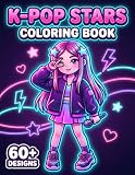 KPop Coloring Book: Over 60 Fun Pages Featuring Adorable Characters and Stylish Outfits for Kids, Teens, and Fans of All Ages