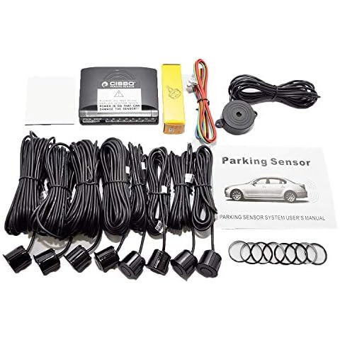 CISBO SB301-8 Parking Reversing 8 Sensors Audio Buzzer System, Silver Cover
