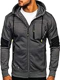 [page_title]-BOLF Herren Kapuzenpullover mit Reißverschluss Hoodie Outdoor Sport Style T&C Star TC869 Dunkelgrau M [1A1]
