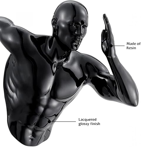 Miniatura 9 de Esculturas de decoración de pared, caminos de pared de 13 pulgadas con accesorios incluidos (cromado)