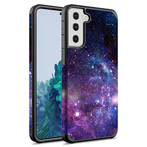 Rosebono Compatible with Samsung Galaxy S21 FE Case, Slim Hybrid Shockproof Hard Cover Graphic Fashion Colorful Skin Cover Armor Case for Samsung Galaxy S21 FE (Stardust)