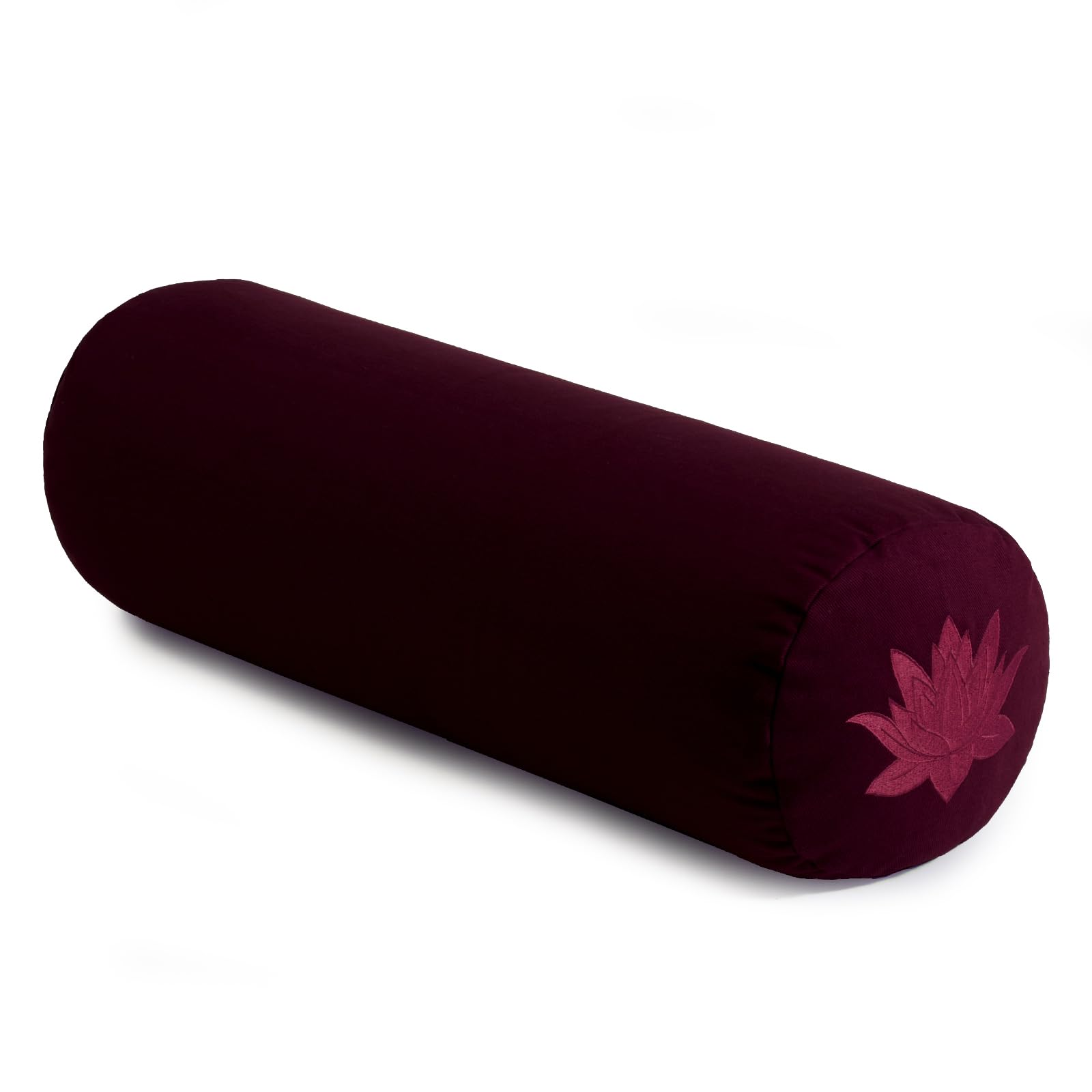 Yoga Studio Lotus Kissen, Baumwolle, mit YKK-Reißverschluss, 23 x 61 cm, Bio-Buchweizen