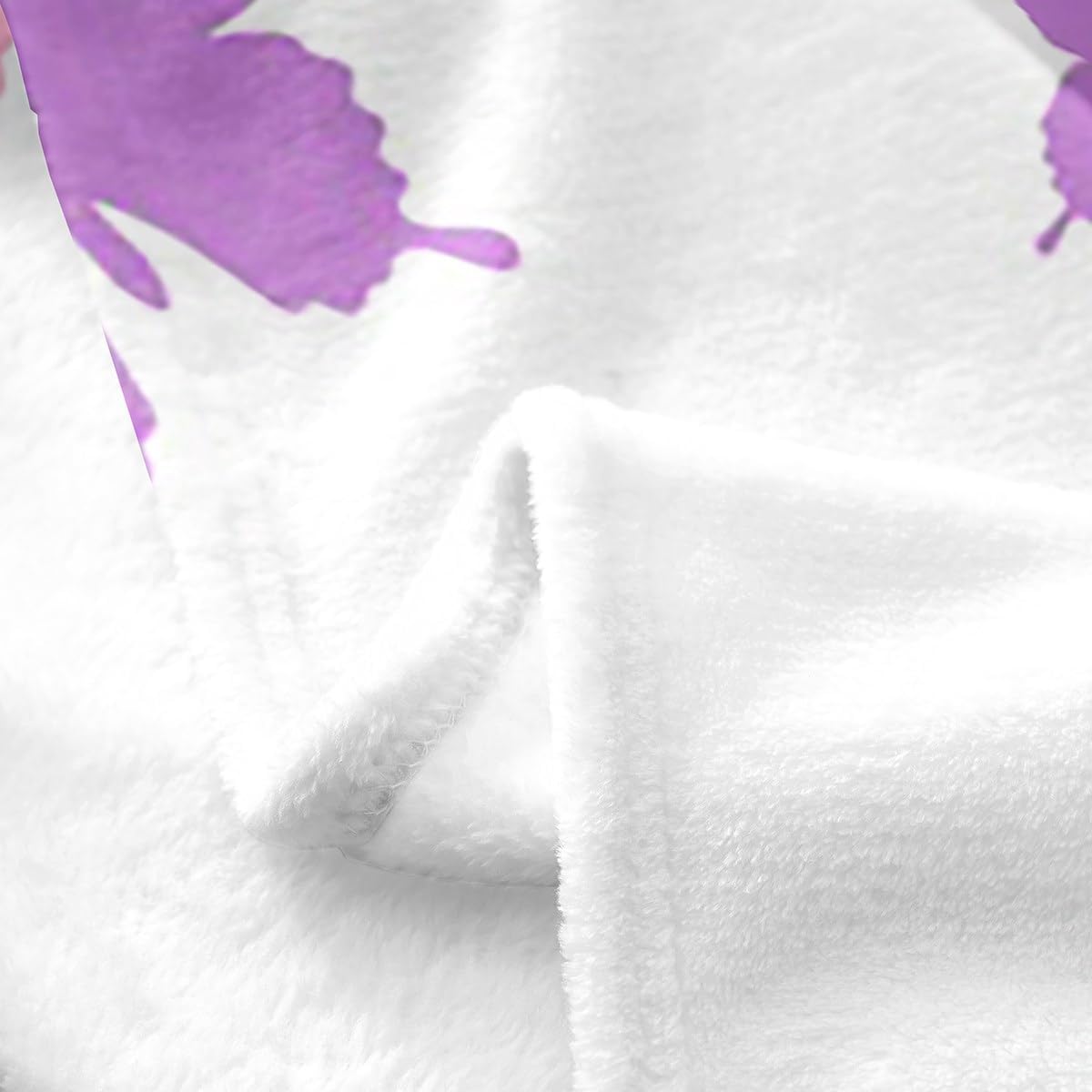 Feelyou Girls Butterfly Flannel Blanket Plush Fuzzy Pink Purple Fleece Throw Blanket for Kids Teens Chic Butterflies Plush Lightweight Sofa Throw Aesthetic Baby 30"x40" for Bed Couch Chair Living Room image 5