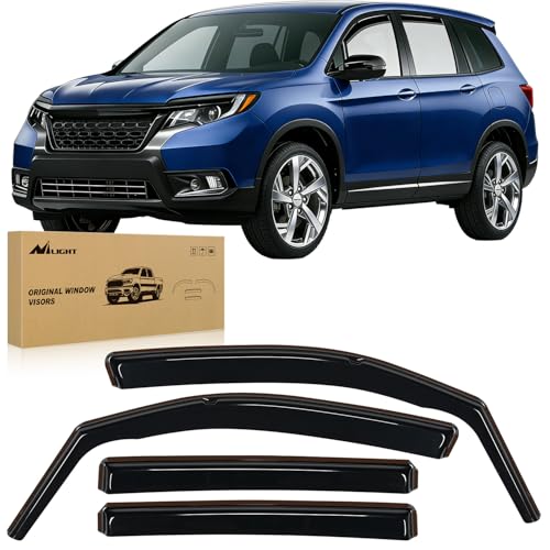 Image of Nilight in-Channel Window Rain Guards for Honda Passport 2019-2025, 4PCS