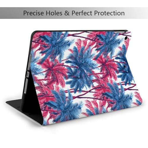 Étui iPad 10.2 compatible générations 9/8/7 avec support folio rouge et bleu