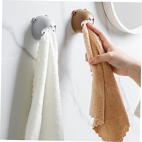 FUNNETOYU 4 Stück Handtuchhaken Ohne Bohren Selbstklebend Süßes Bärendesign Platzsparend Badezimmer Und Küche Installieren
