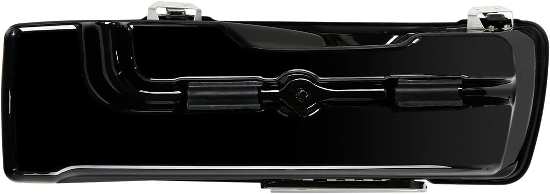 Hard Saddlebags Saddle bags w/ 6x9" Speaker Lids+Chrome Conversion Brackets for Harley Davidson 1984-2017 Softail Models FLST, FLSTC, FLSTF, FLSTN FLSTS models,Gloss Black