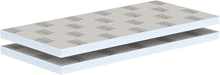 LUX ELEMENTS Bauplatte Fertig zum Verfliesen 125 x 60cm 2 Stk. I Hartschaumplatte 50mm aus expandiertem Polystyrol mit Spezialmörtel Beschichtung I Schimmelresistent