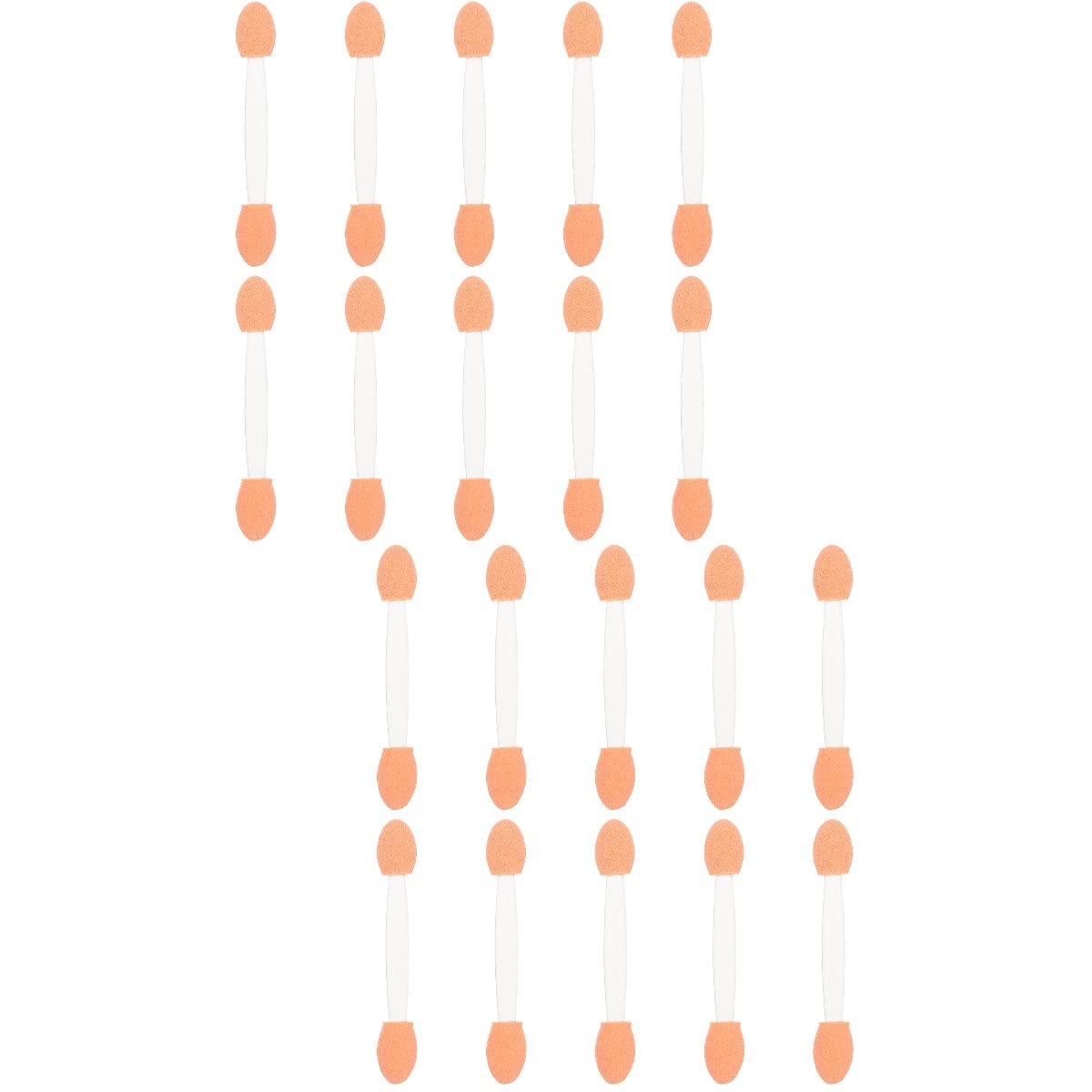 FOMIYES 2sets Eyeshadow Brushes Set Double-sided Sponge Sticks Makeup Tools Latex Tips Disposables 6.5cm Length Easy to Use Store 100pcs*2