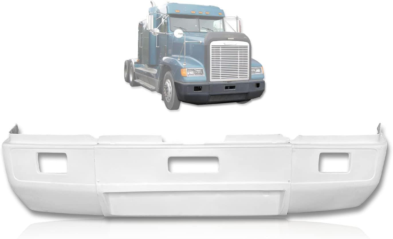KOZAK Fiberglass Aero Bumper W/Fog Light Holes Compatible with FLD120 SBA 1989-2007 PLUS Logo, 2x 22" Windshield Wipers and Reflective Vest