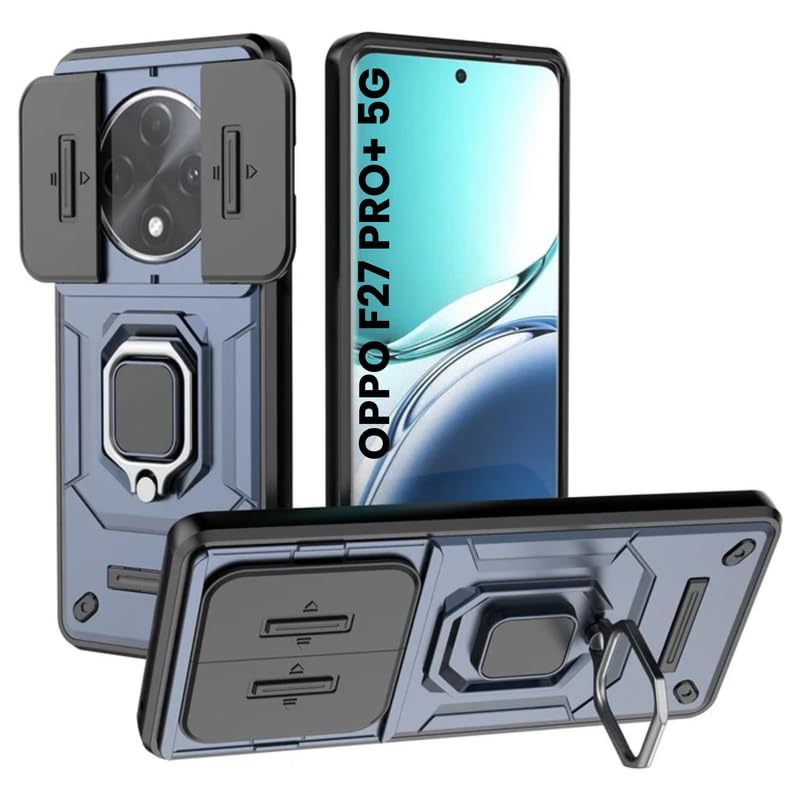 Casodon Heavy Duty Armor Back Case Cover for Oppo F27 Pro Plus/F27 Pro+ 5G - Magnetic Kickstand Ring with Camera Shutter Protection, Rugged Bumper Hard Back Cover for Oppo F27 Pro+ (PC & TPU|Blue) (B0DBH6HBQ9) Amazon Price History, Amazon Price Tracker