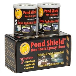 1 of Pond Armor SKU-BLACK-QT-R Non Toxic Pond Shield Epoxy Paint, 1.5-Quart, Black