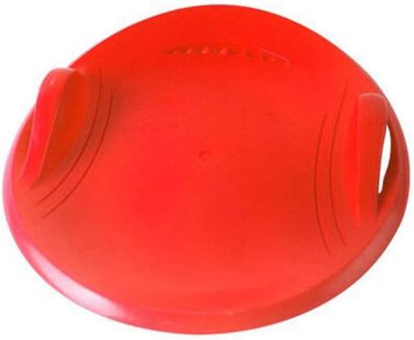 Saucer Snow sled, Downhill Plastic disc Sledge with Non-Slip Surface and Integrated Brake Sand Grassy Hills one Size -B