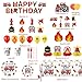 219pcs Firetruck Birthday Decorations Tableware Include Fire Truck Plates and Napkins Set, Cups, Banner, Hanging, Tablecloth, Cake Topper, Cupcake Topper for Firefighter Party Decorations Serve 24