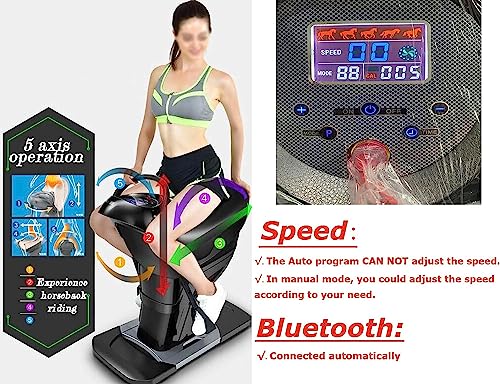 Máquina Eléctrica para Ejercicio Abdominal y Simulación de Equitación, Plataforma Vibratoria para Pérdida de Peso y Fitness (Negro) miniatura 2
