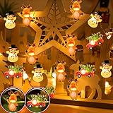 【Perfekte Weihnachten Dekorationen】Die Weihnachten Micro Draht Lichterkette können überall aufgehängt werden.Weihnachtsbeleuchtung außen die Innen- oder Außenbeleuchtung verwendet werden.mögen, Schminktisch, Schlafzimme, Kaminsims, Türrahmen, Balkon, Treppengeländer, Baum, Fenster, Bett, Garten, Rasen usw.gute Weihnachtsdekorationen, auch wenn die Lichter nicht an sind, füllen Sie Ihr Haus mit der warmen Atmosphäre von Weihnachten., auch eine ideale Geschenkauswahl für Ihre Familie und Freunde.
