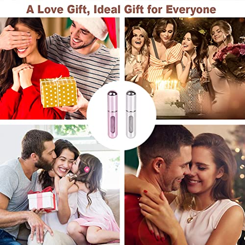 Travel Mini perfume Refillable Atomizer Container, Portable, Travel Size, Scent Pump Case, Fragrance Empty spray bottle for Traveling and Outgoing 5ml (2Pcs)