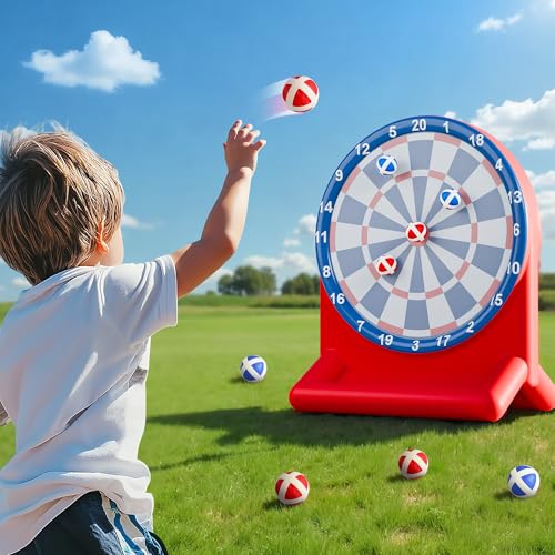 iPlay, iLearn Kids Fun Dartboard Outdoor Toys, Inflatable Dart Board