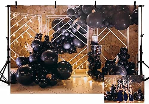 MEHOFOND 7x5ft Bohemian Glod and Black Advanced Photography Backdrop ...