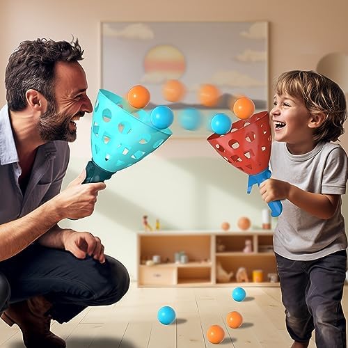 Click & Catch Ball Game with 20 Balls, Pop Pass Catch Toy for Kids 3-12 - 2