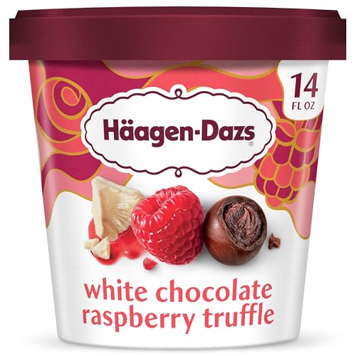 Image of Haagen-Dazs Ice Cream, White Chocolate Raspberry Truffle, 14 Fl Oz (Frozen)