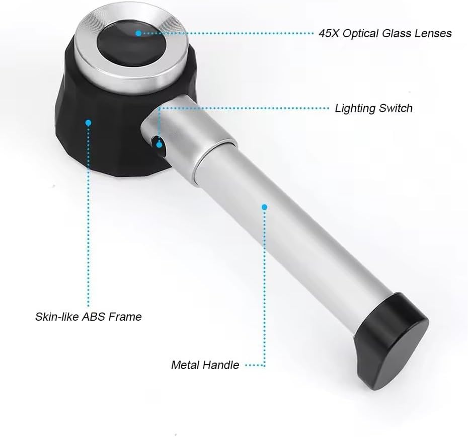 3.5X Reading Magnifying Glass Desktop Handheld Illuminated Magnifier with 16Led Light