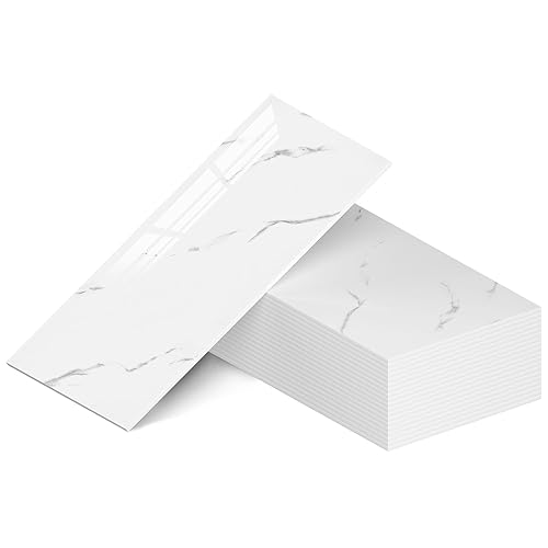 WADILE 23.6"x11.8" Waterproof Marble Peel and Stick Wall Panels Marble