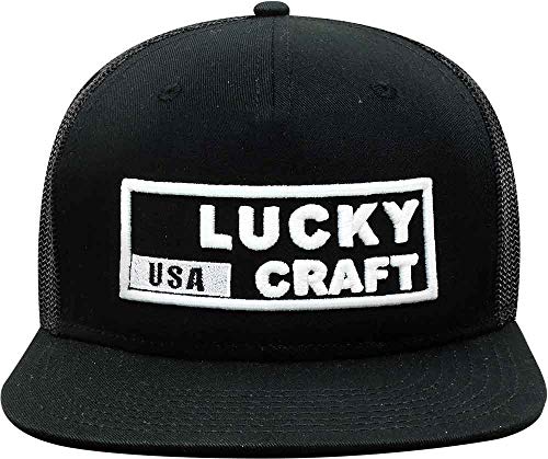Lucky Craft - LC Flat Cap (LC Rectangle Label 2 - Black and White)