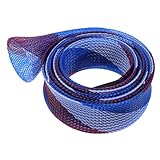 MOLUCKFU 耐摩耗ペットネットワーク 拡張可能な編組スリーブ ネットスリーブ 編組釣り竿 釣り具スリーブ 耐熱スリーブ ケーシング 柔軟な釣り竿スリーブ 防水編組スリーブ 赤