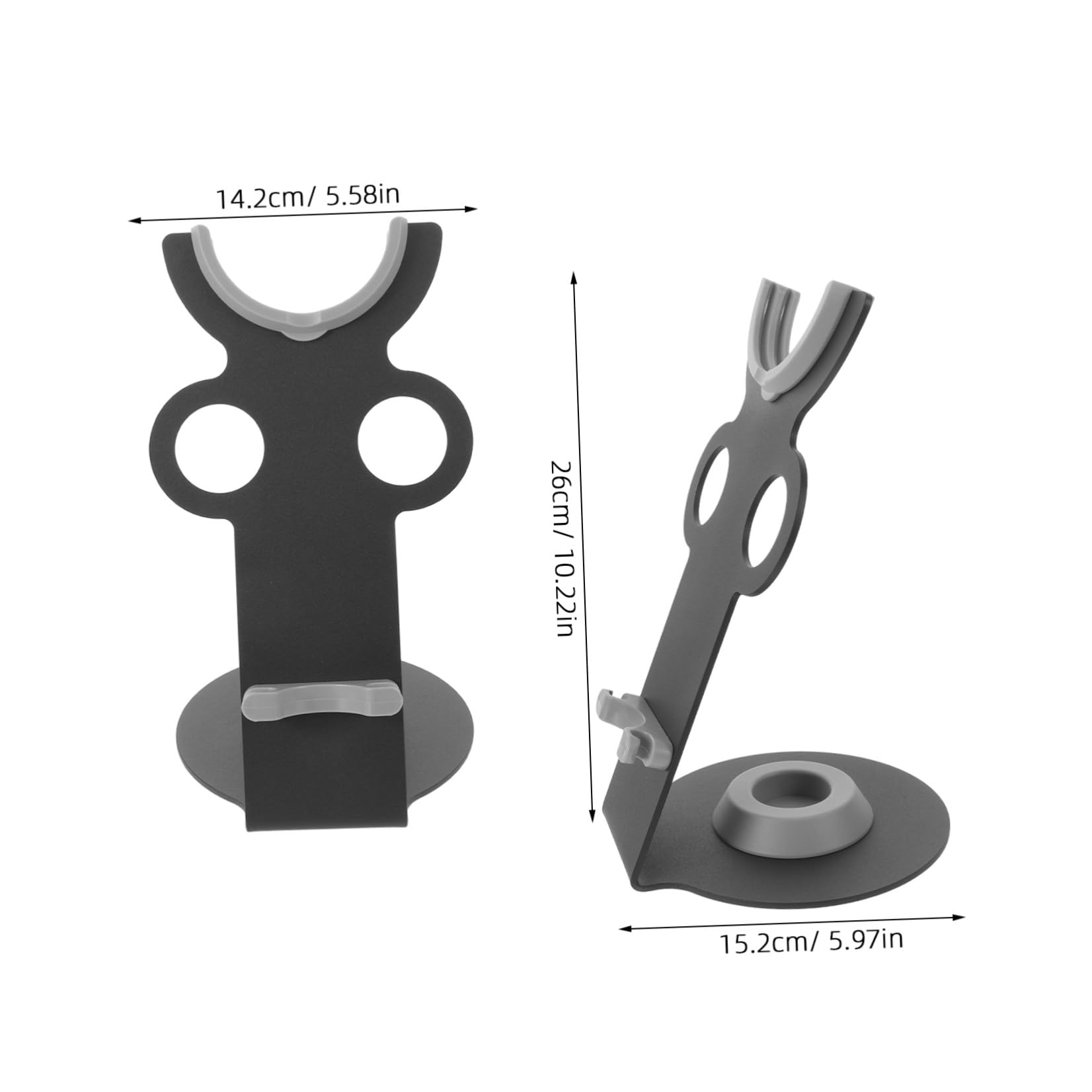 Beaupretty Soporte para Secador de Pelo, Soporte Vertical para Secador de Pelo de Escritorio, Metal y Plástico, Negro, para Peluquería y Hogar, Organizador de Herramientas de Peinado