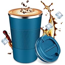 Insulated Travel Coffee Cup with Leak Proof Lid,To Go Camping Stainless Steel Vacuum Coffee Mug, Reusable Coffee Tumblers Hot & Cold Drinks Gifts Multiple Sizes and Colors