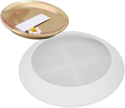Silicone Teacup Candle Holder Mold Handmade Tray Silicone Texture Suitable for Craft and Handmade DecorationsPlate