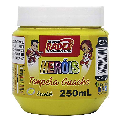 Tinta Guache, Radex, 250Ml, Amarelo