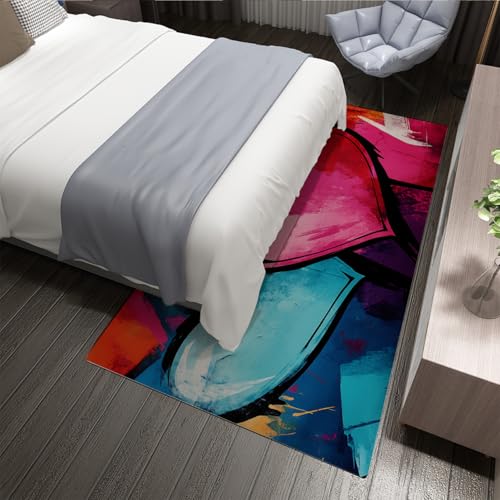 Tapis lavable de chambre double-heart artwork carpet 160x200cm - 5