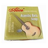 Musiclily Alice Nickel Wound 4-String Acoustic Bass Guitar Strings Set, Regular Light