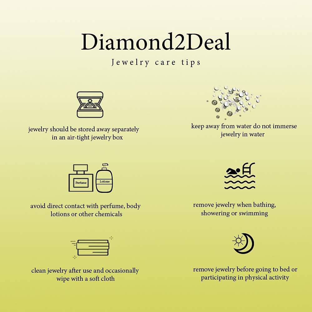 Diamond2Deal 14K Yellow Gold Diamond and Blue Sapphire Pendant (0.59cttw L- 17 mm W- 10 mm)