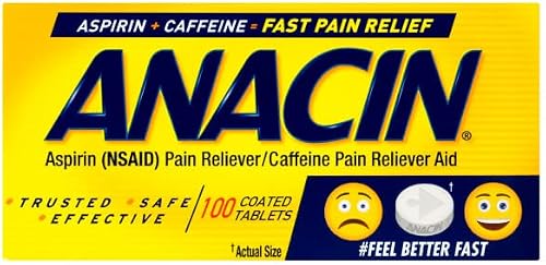 Fast pain relief - Anacin Tablets, 300 Coated Tablets, Box