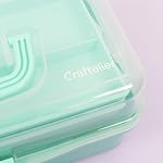 Craftelier - Organisateur de boîte de rangement artisanal avec poignée – Boîte d'art portable pour les arts & Artisanat, peinture, couture & Fournitures à hobby – Boîte à outils turquoise, 12.8" x 7.7" x 5.5"