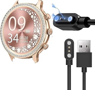 Lamshaw - Cargador magnético compatible con AKUMAKA i70, cargador magnético y cable para reloj inteligente USB de 3,3 pies, compatible con AKUMAKA/AIMIUVEI/Lefitus i70 1,32 pulgadas, color negro